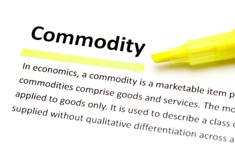 Image of the word "commodity" underlined with a yellow highlighter